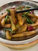 Stir Fried Smoked Pork w Dry Radish Cold Smacked Cucumber